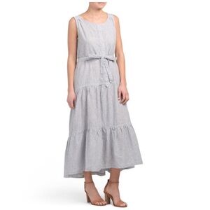 NWT Max Studio • sleeveless linen blend maxi dress $128 MSRP